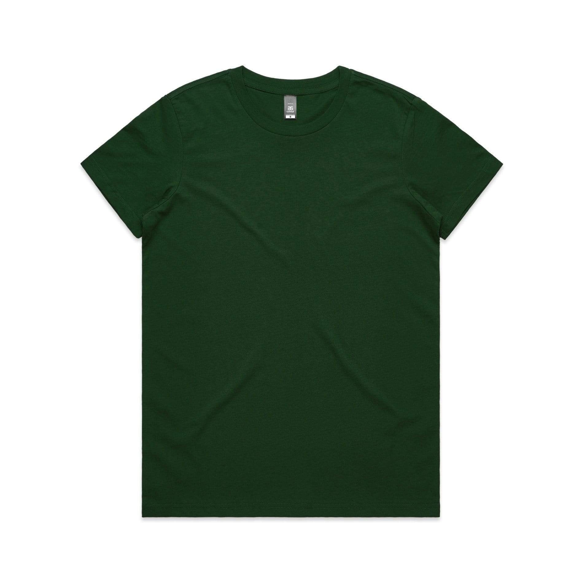 As Colour Women's maple tee 4001 Casual Wear As Colour FOREST GREEN XSM 